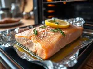 Czy należy owinąć łososia folią podczas pieczenia?